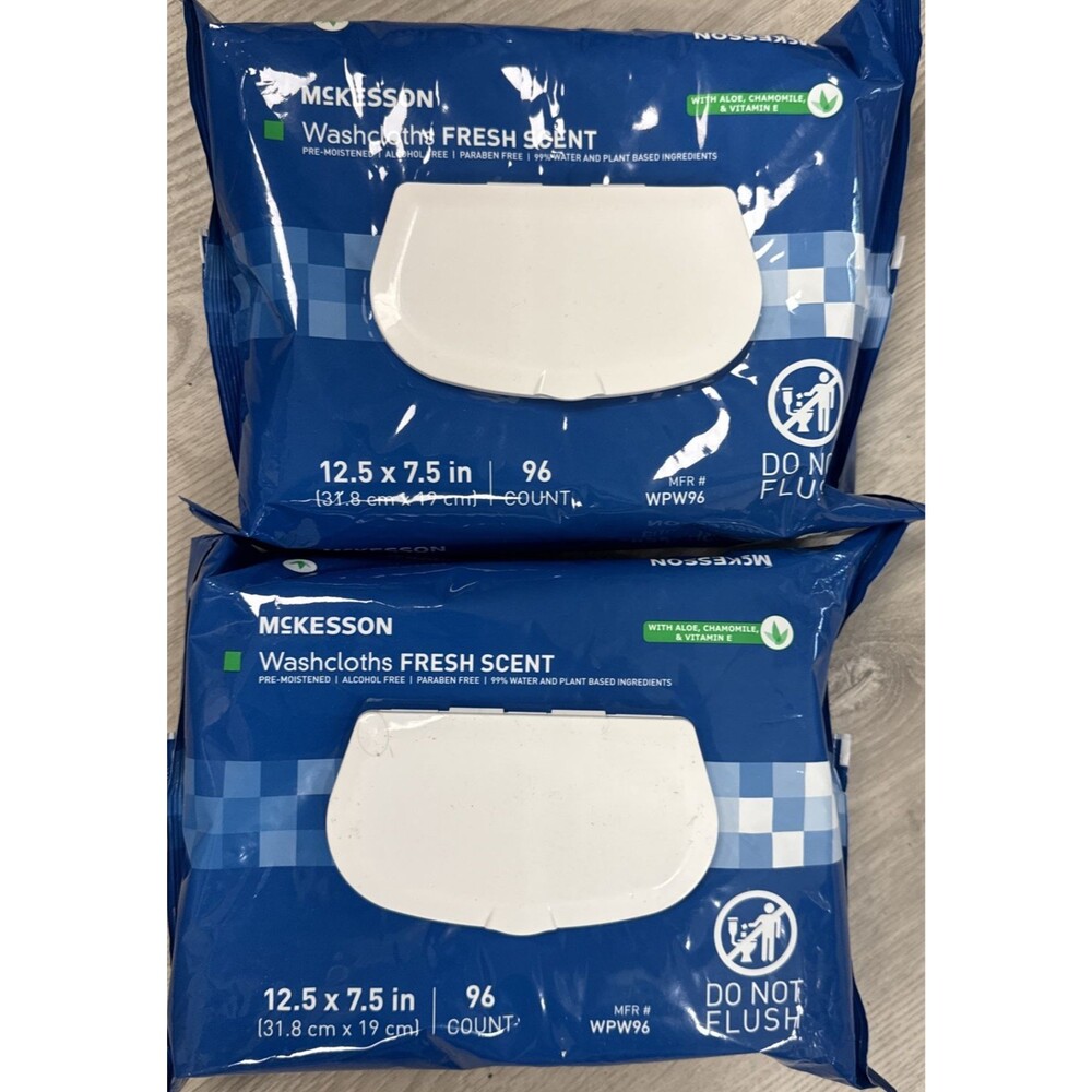 McKesson Personal Cleansing Wipes Fresh Scent 192 Count 2 Pack New Sealed
